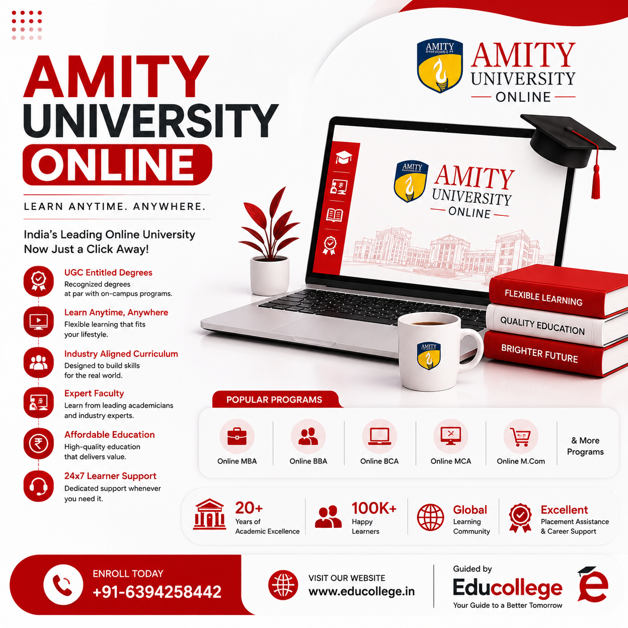  Amity University Online – Explore Flexible Higher Education with EduCollege