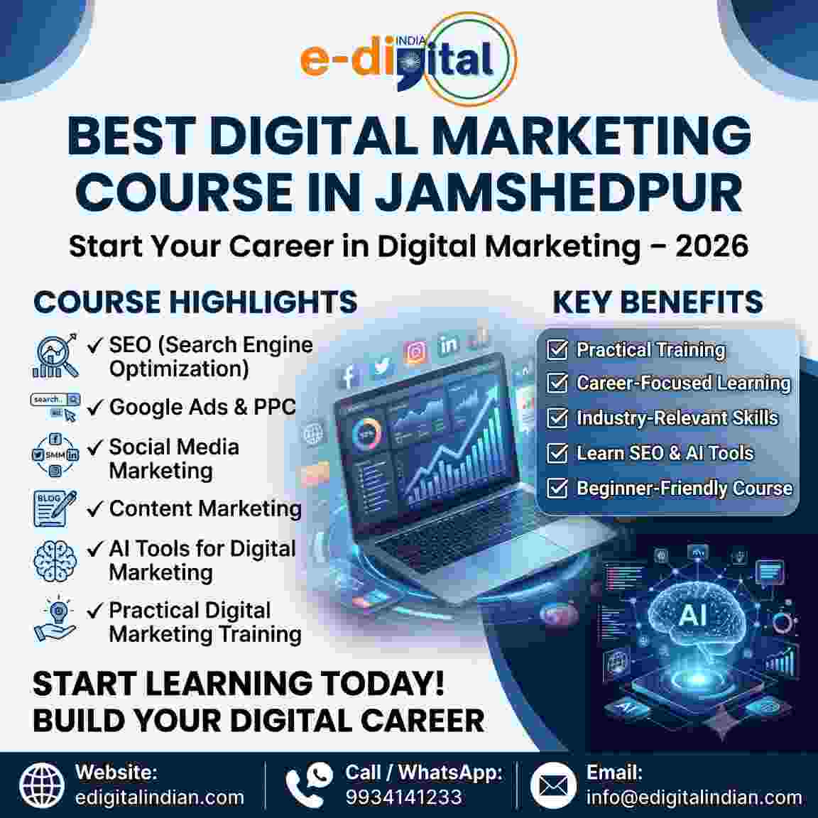  Best Digital Marketing Course in Jamshedpur – Start Your Career