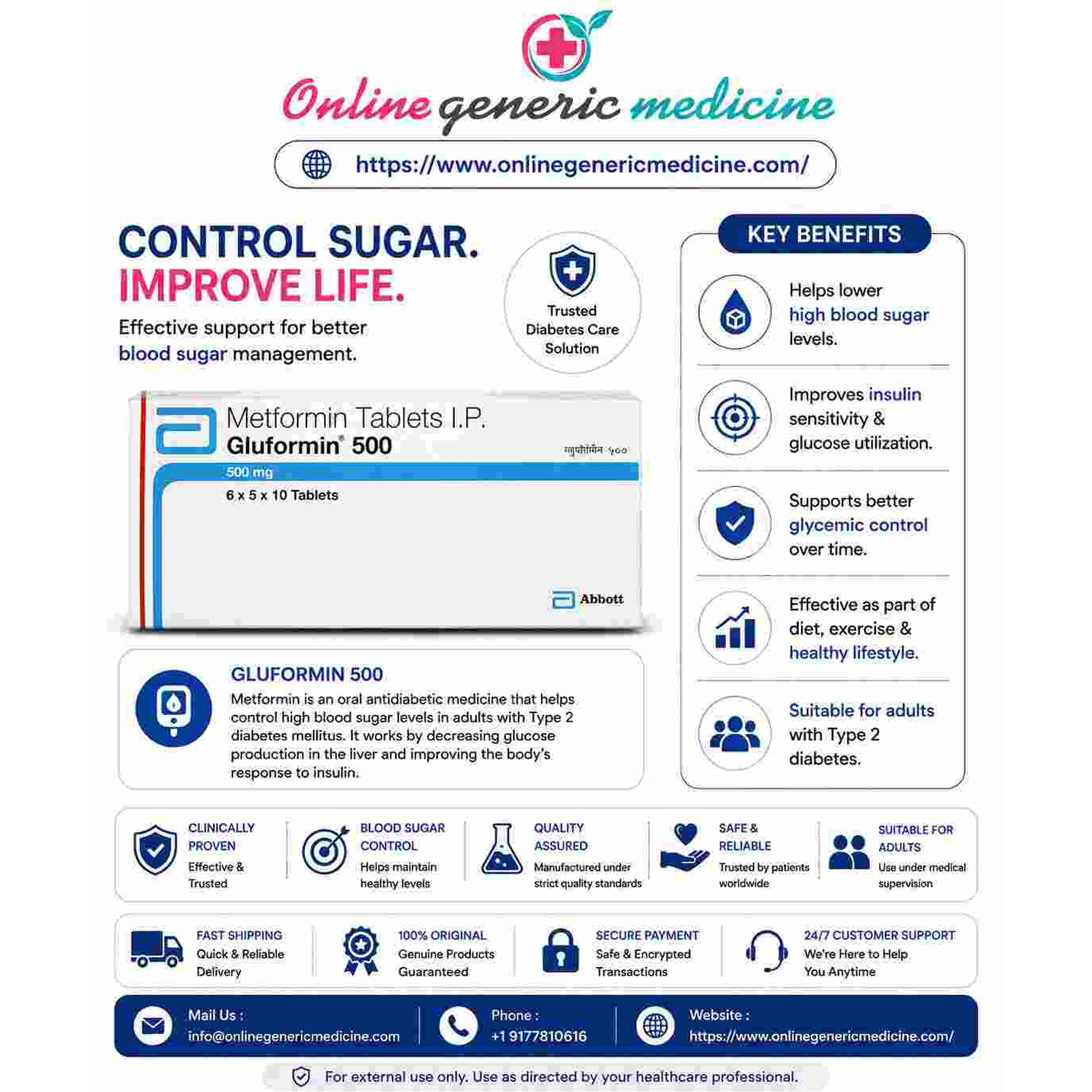  Gluformin Tablet – Metformin Medicine Information | OnlineGenericMedicine.com