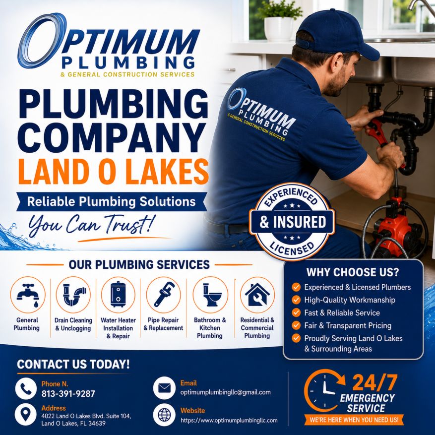 Trusted Residential Plumbing Services in Land O' Lakes, FL