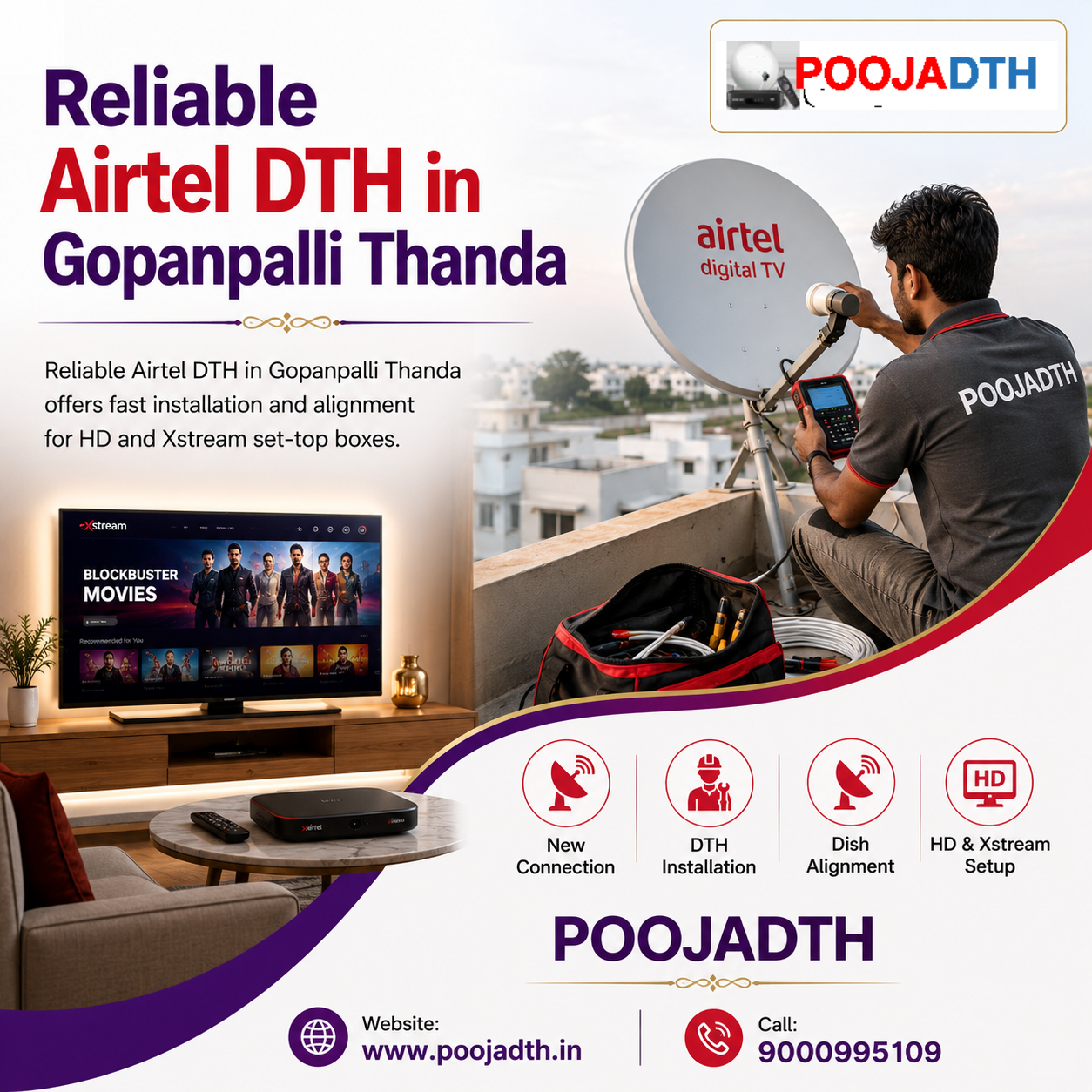  Reliable Airtel DTH in Gopanpalli Thanda