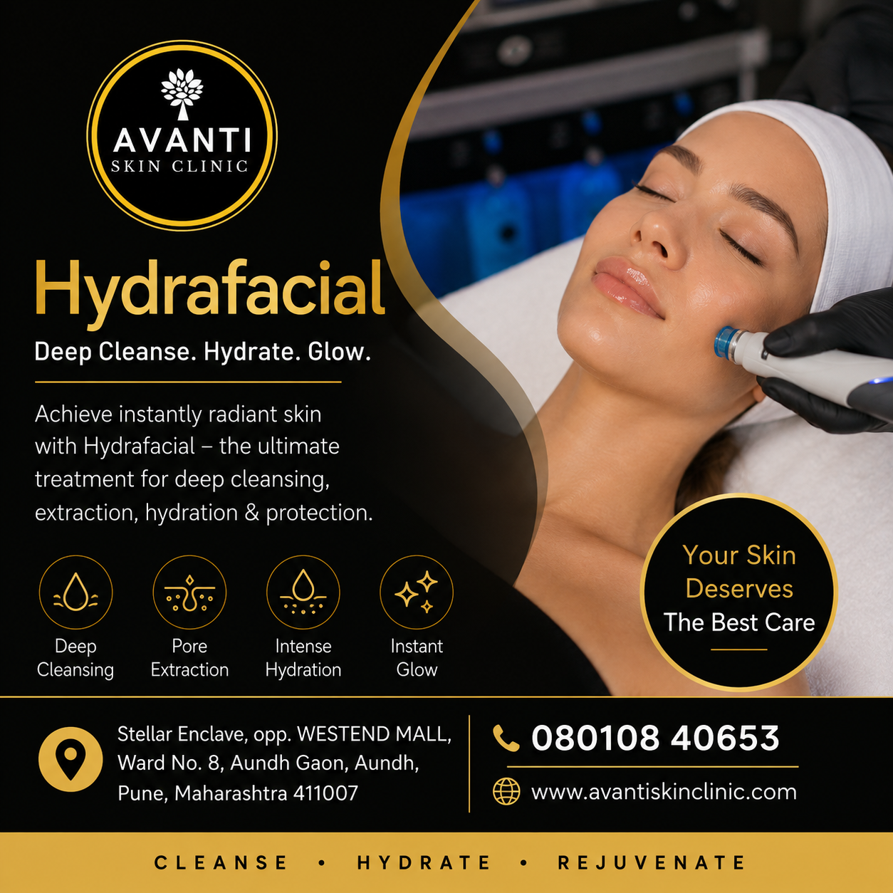  Advanced Dermatologist-Supervised HydraFacial in Pune - Starting @ ₹3,000