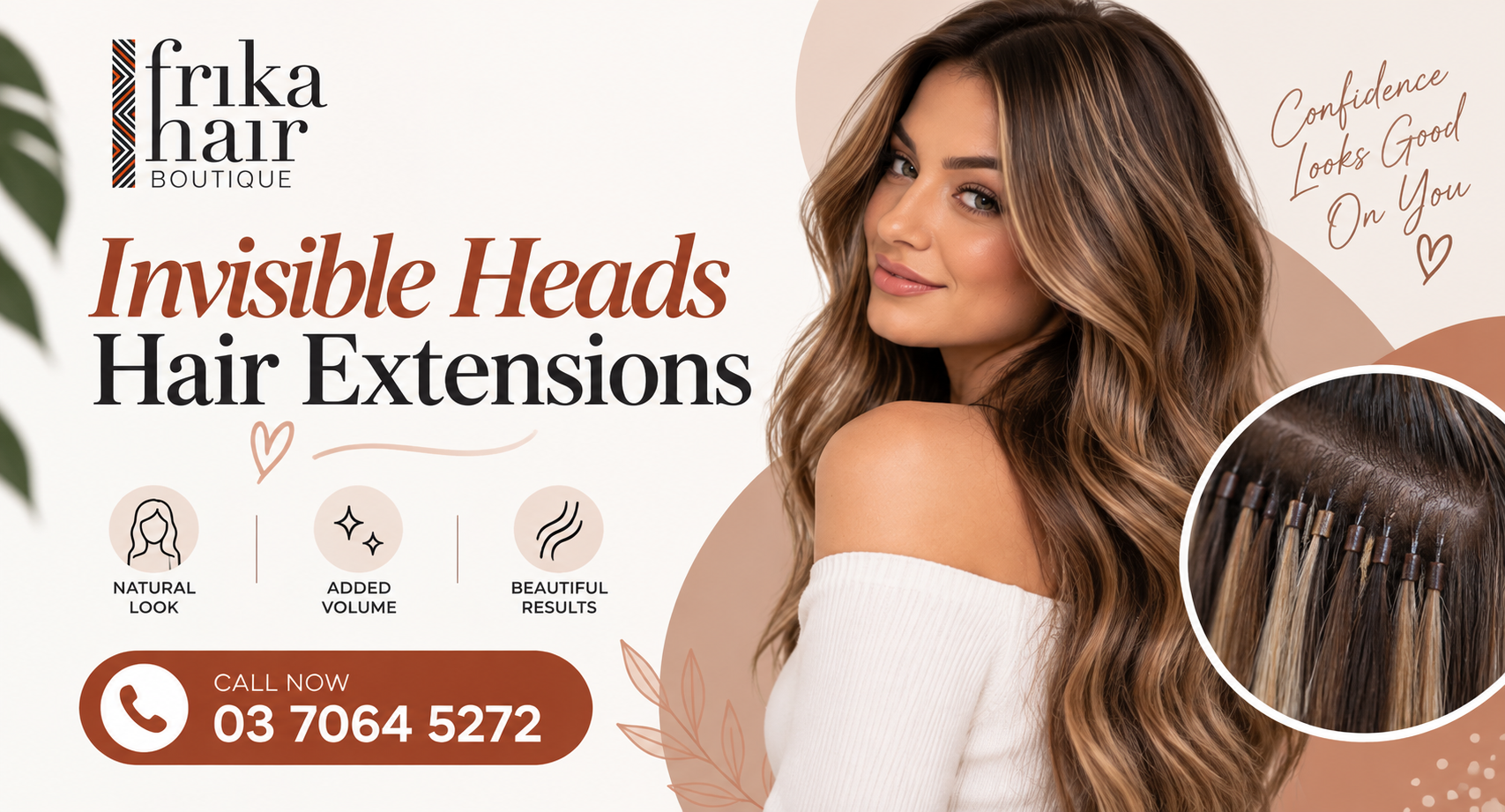  Invisible Heads Hair Extensions at Frika Hair in Melbourne