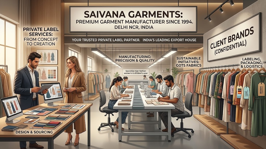  Private Label Clothing Manufacturers India  - Saivana Garments