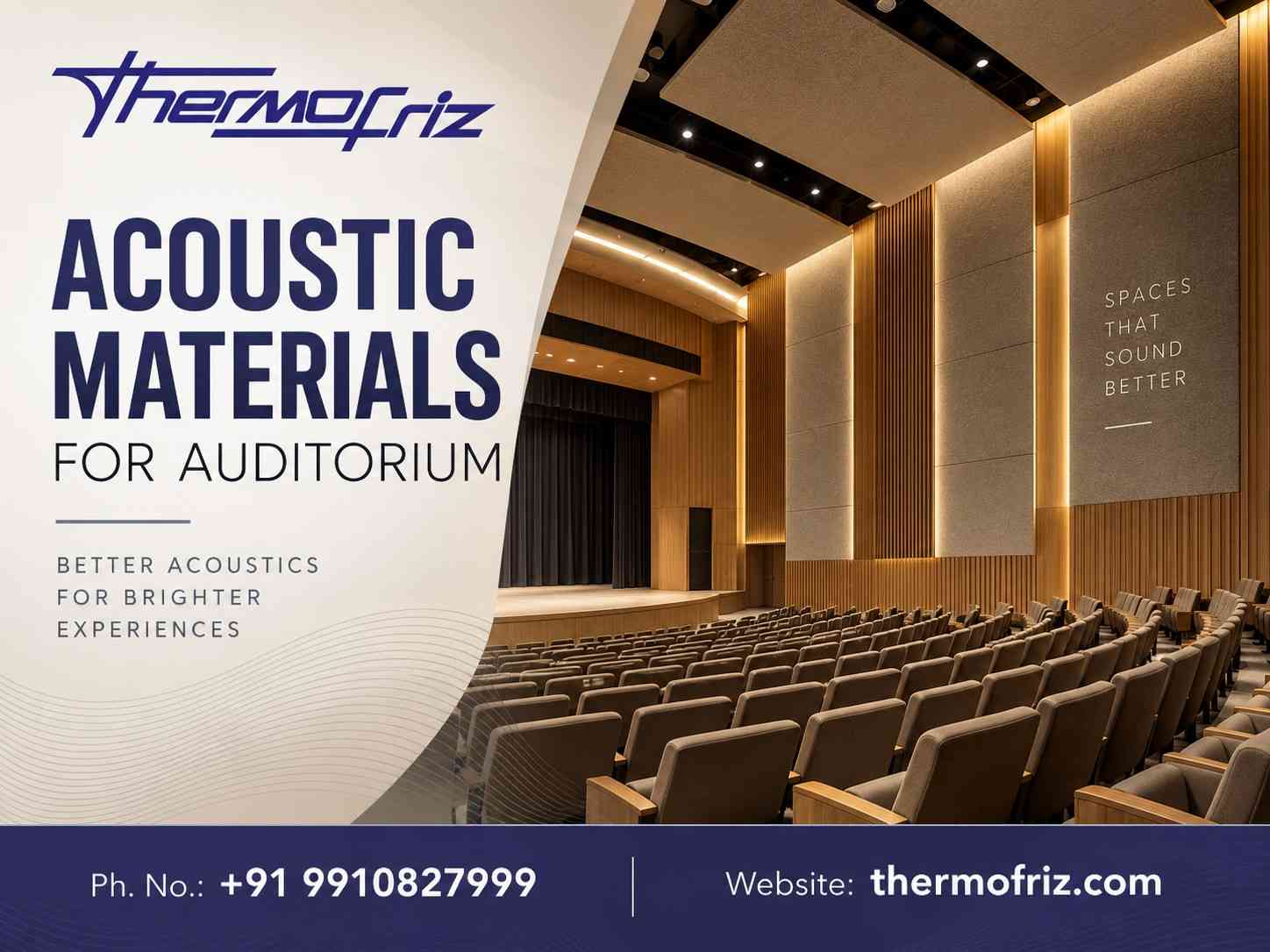  Acoustic Materials for Auditorium - Thermofriz Products Company