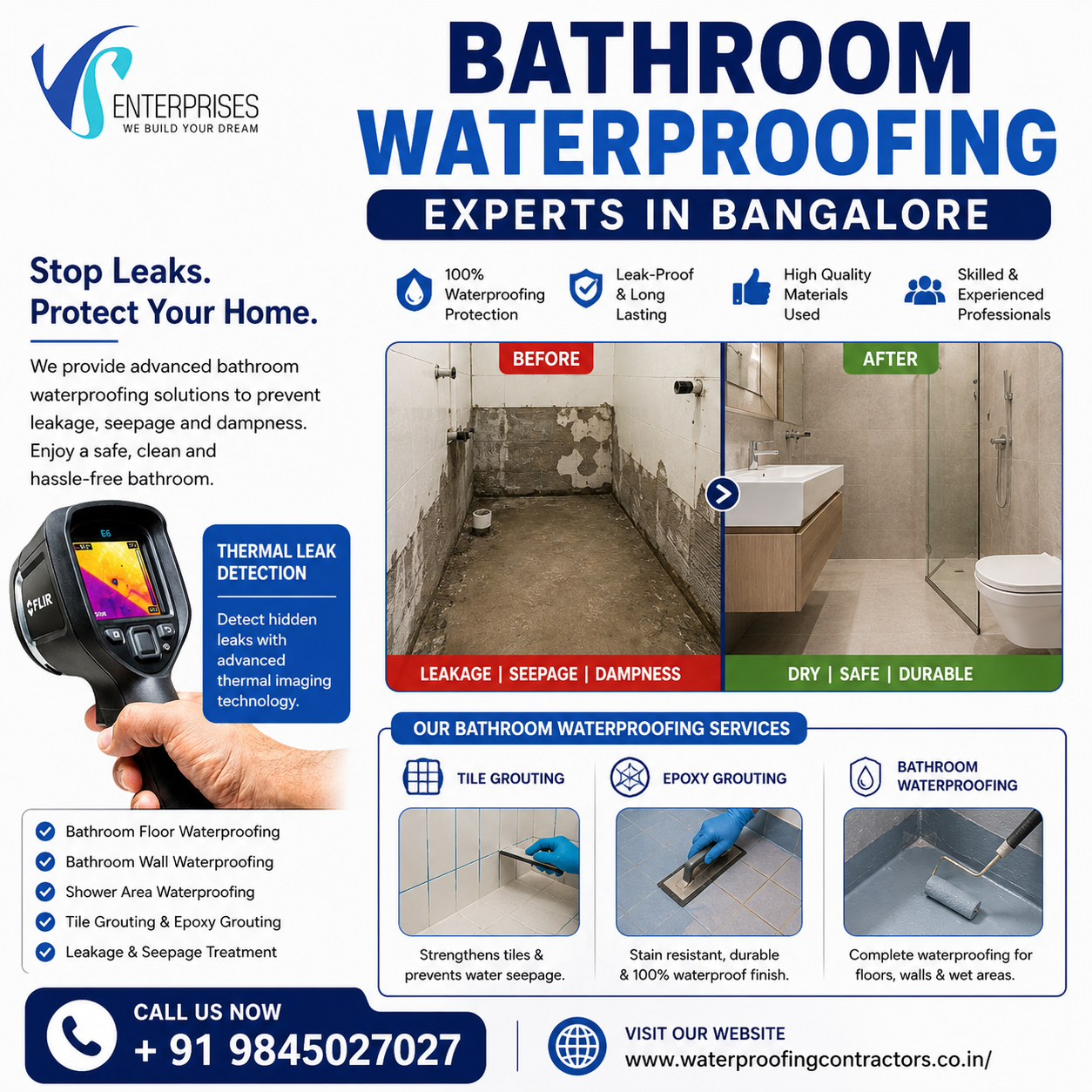  Bathroom waterproofing experts in Bangalore