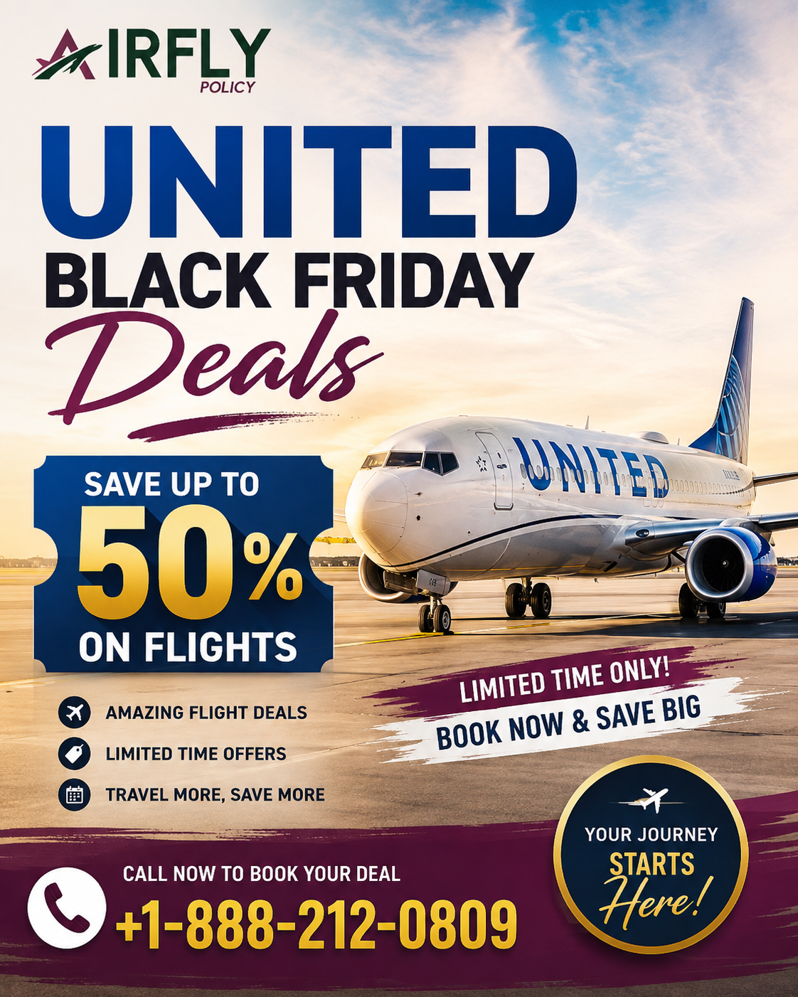  United Airlines Black Friday Deals – Up to 50% Off