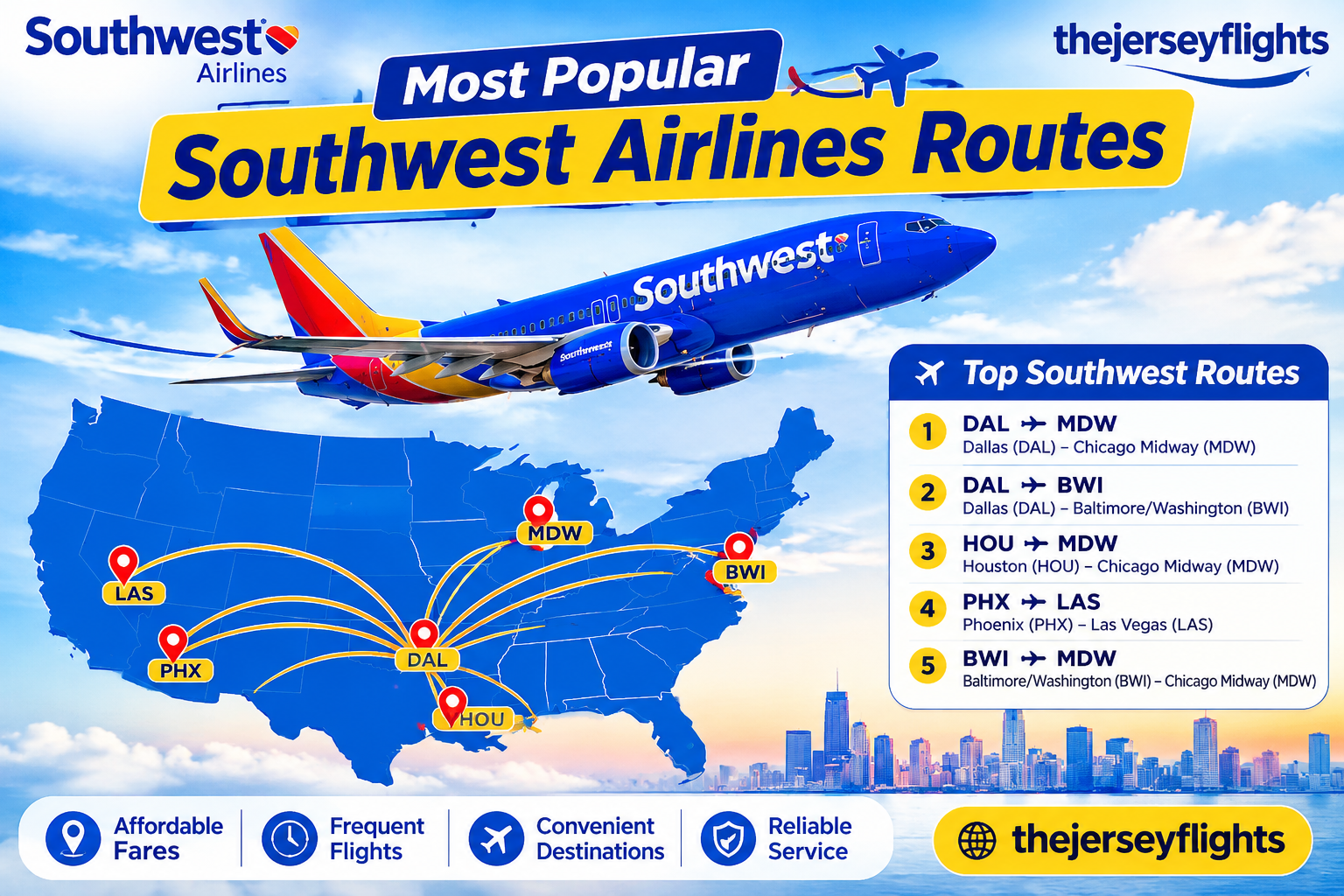  Most Popular Southwest Airlines Routes: Top Destinations | 2026 Guide