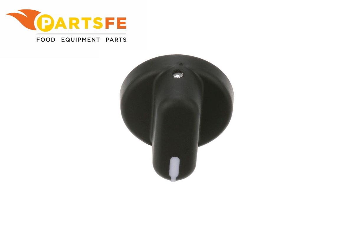  Roundup - AJ Antunes 7001324 Black Indicator Pointer Knob 1-3/8" DIA, 1/4" D-Stem Flat Down