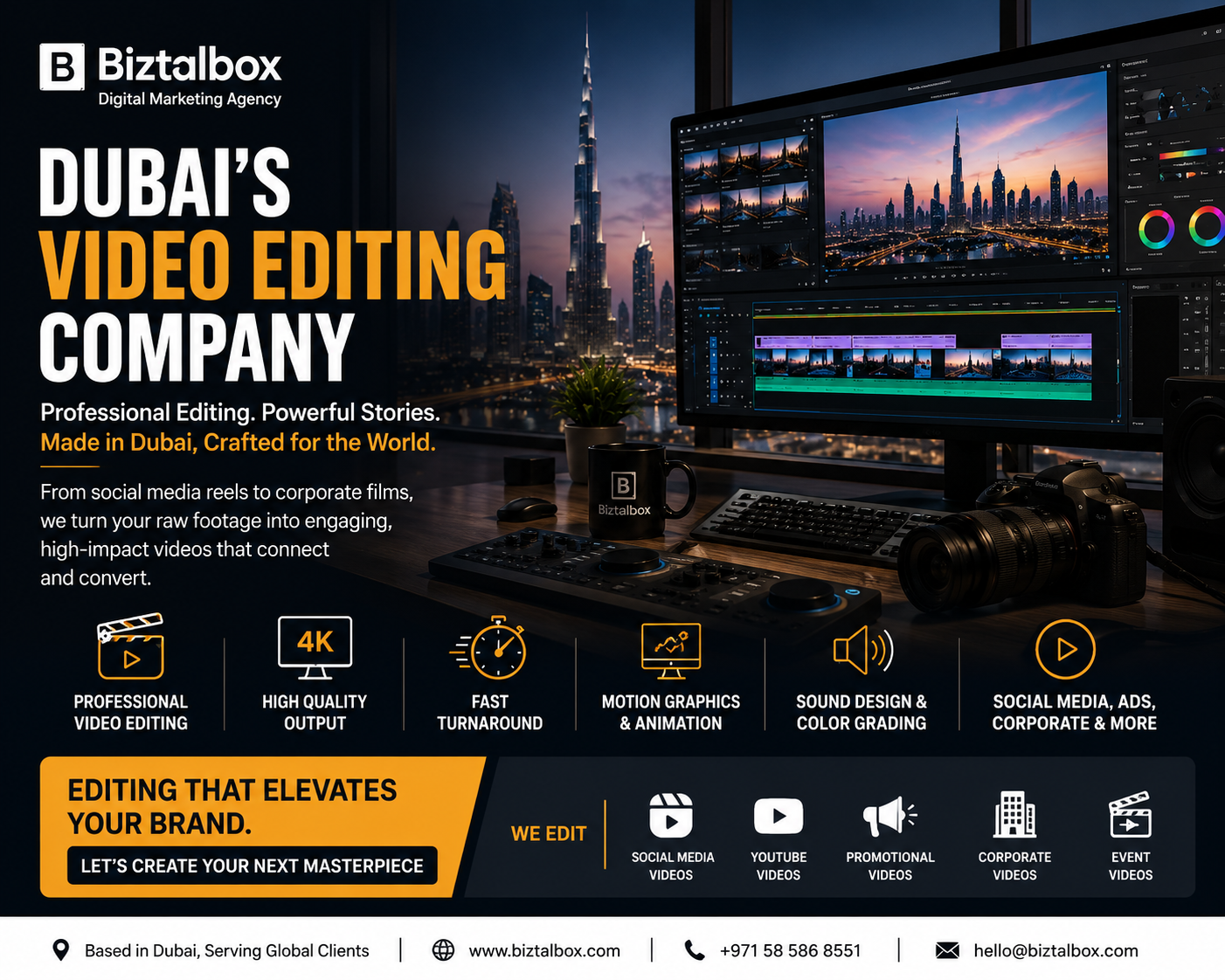  Dubai Video Editing Company | Professional Video Services