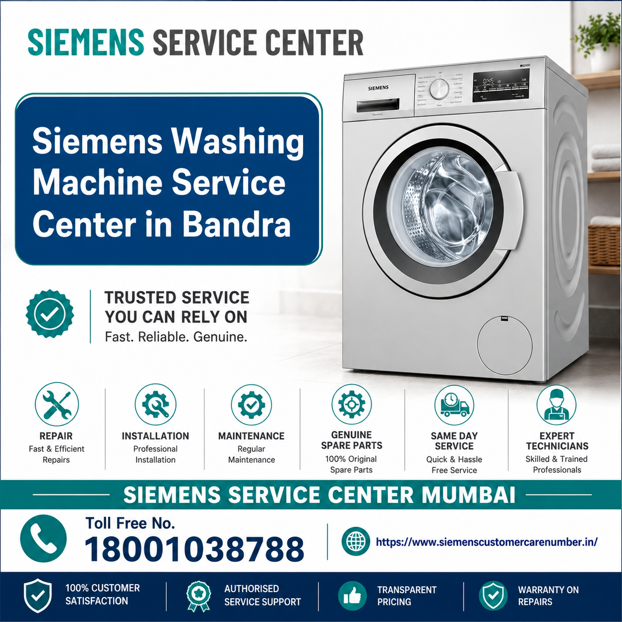  Siemens Washing Machine Service Center In Bandra