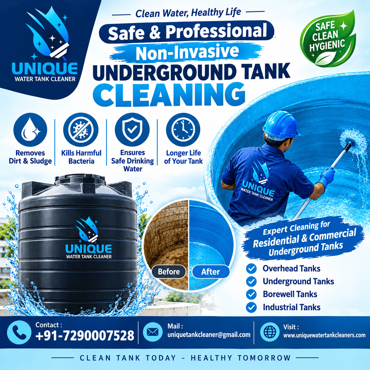 Safe & Professional Non-Invasive Underground Tank Cleaning