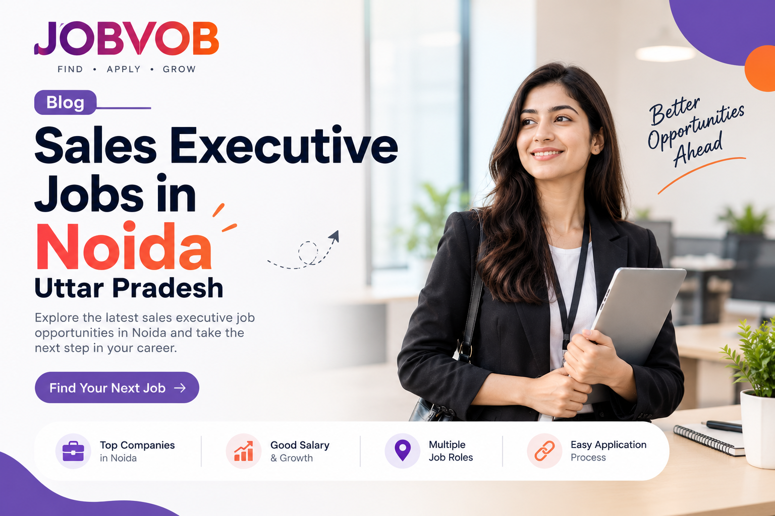  Sales Executive Jobs Noida Uttar Pradesh | JOBVOB
