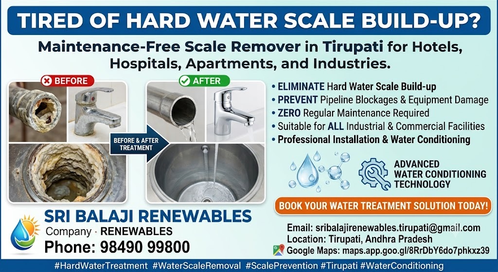  Install a Maintenance-Free Hard Water Scale Remover in Tirupati