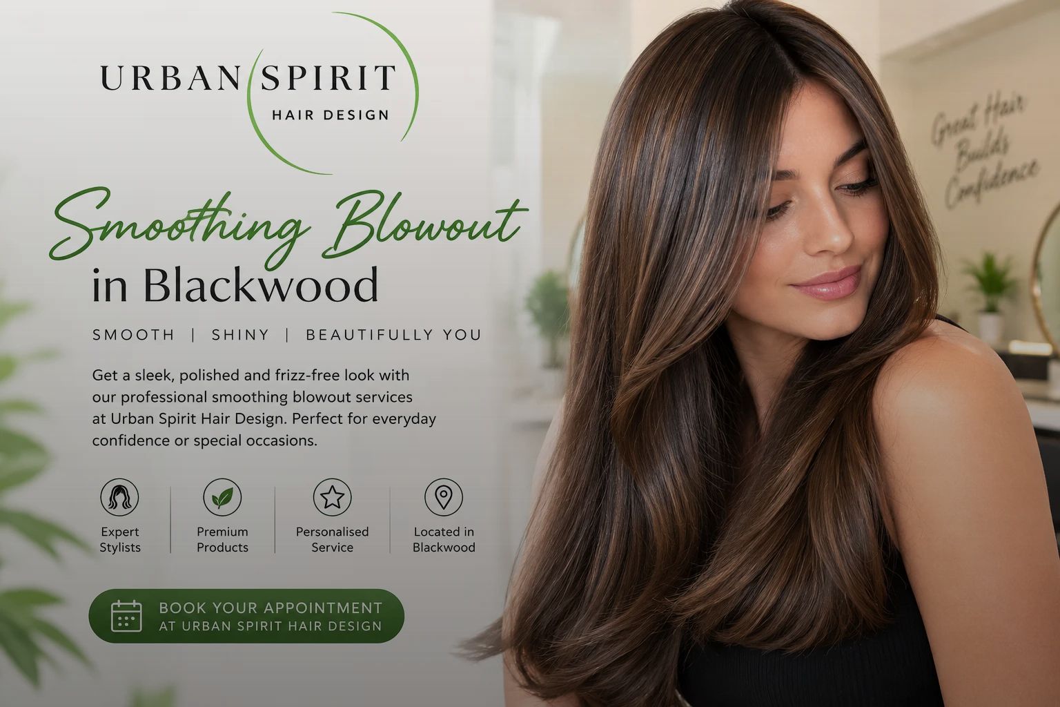  Smoothing Blowout in Blackwood | Urban Spirit Hair Design