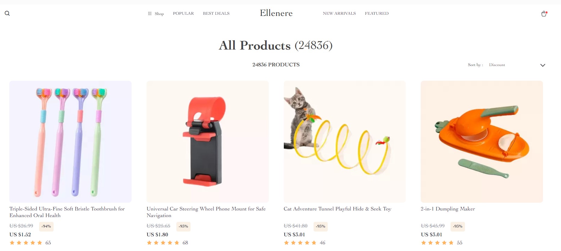  ellenere.com get 10% OFF on all products!