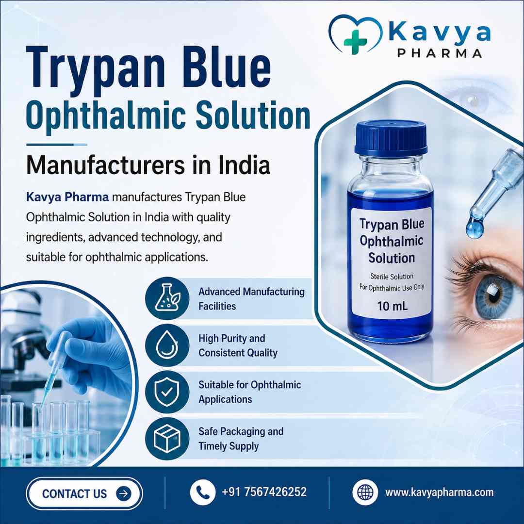  Trypan Blue Ophthalmic Solution Manufacturers in India