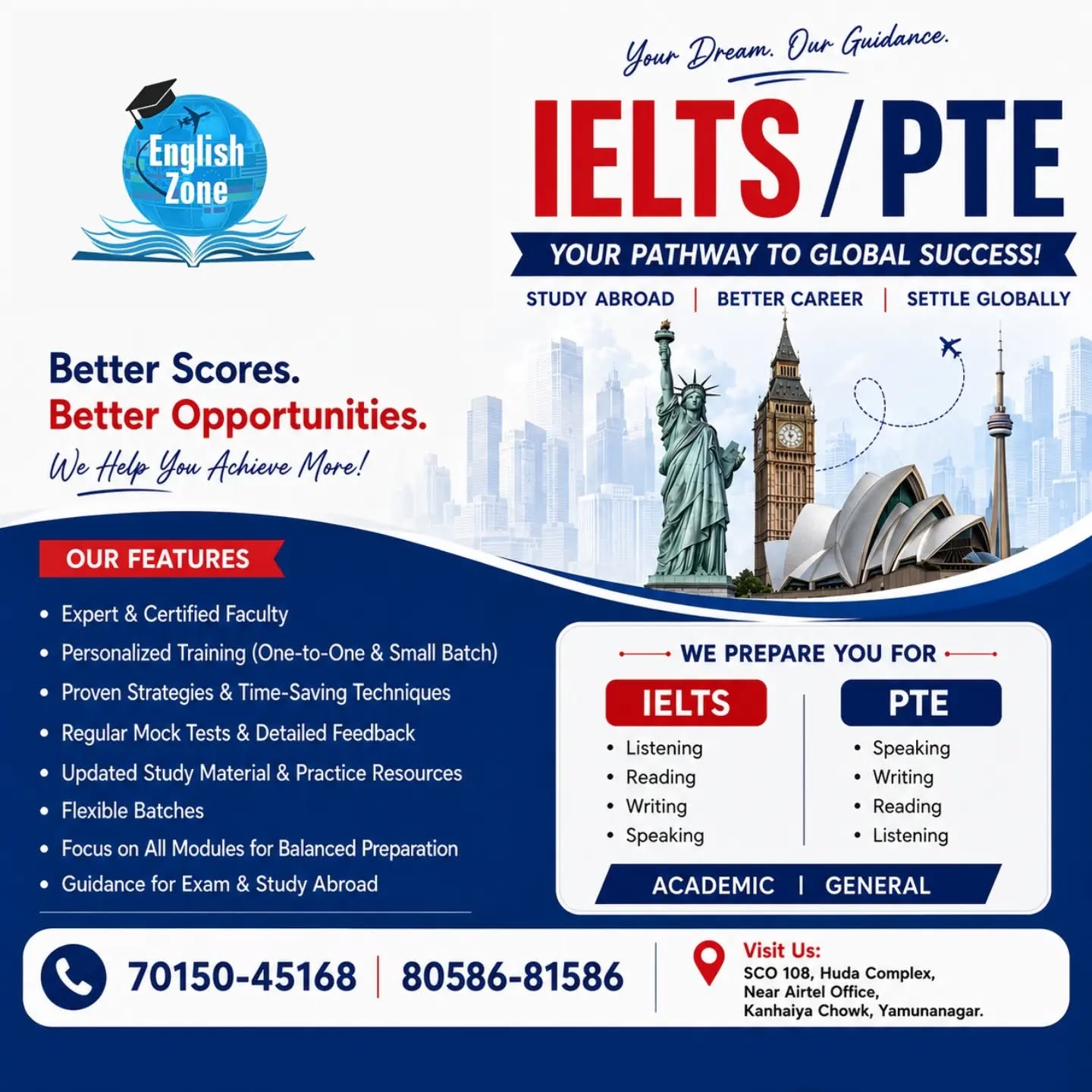  Best PTE Institute in Yamunanagar for Complete PTE Preparation