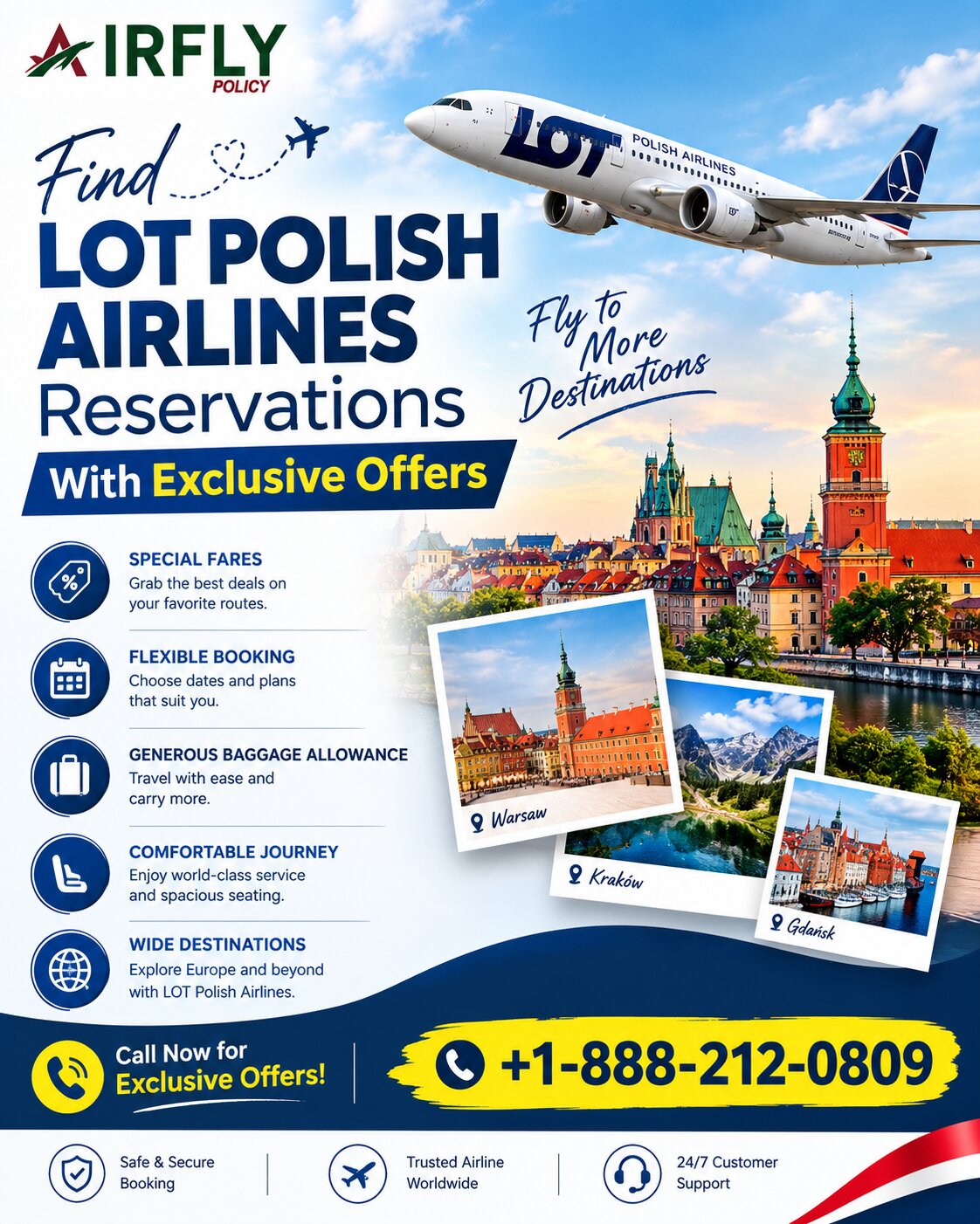  Find LOT Polish Airlines Reservations With Exclusive Offers