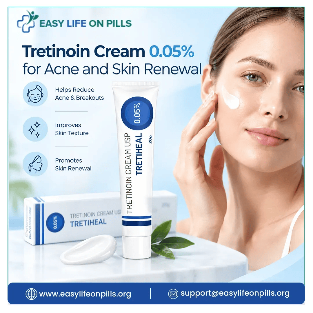  Tretinoin Cream 0.05% for Acne and Skin Renewal