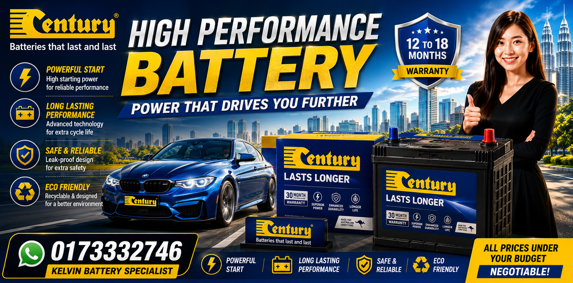  Century Battery | Fast Battery Delivery & Replacement