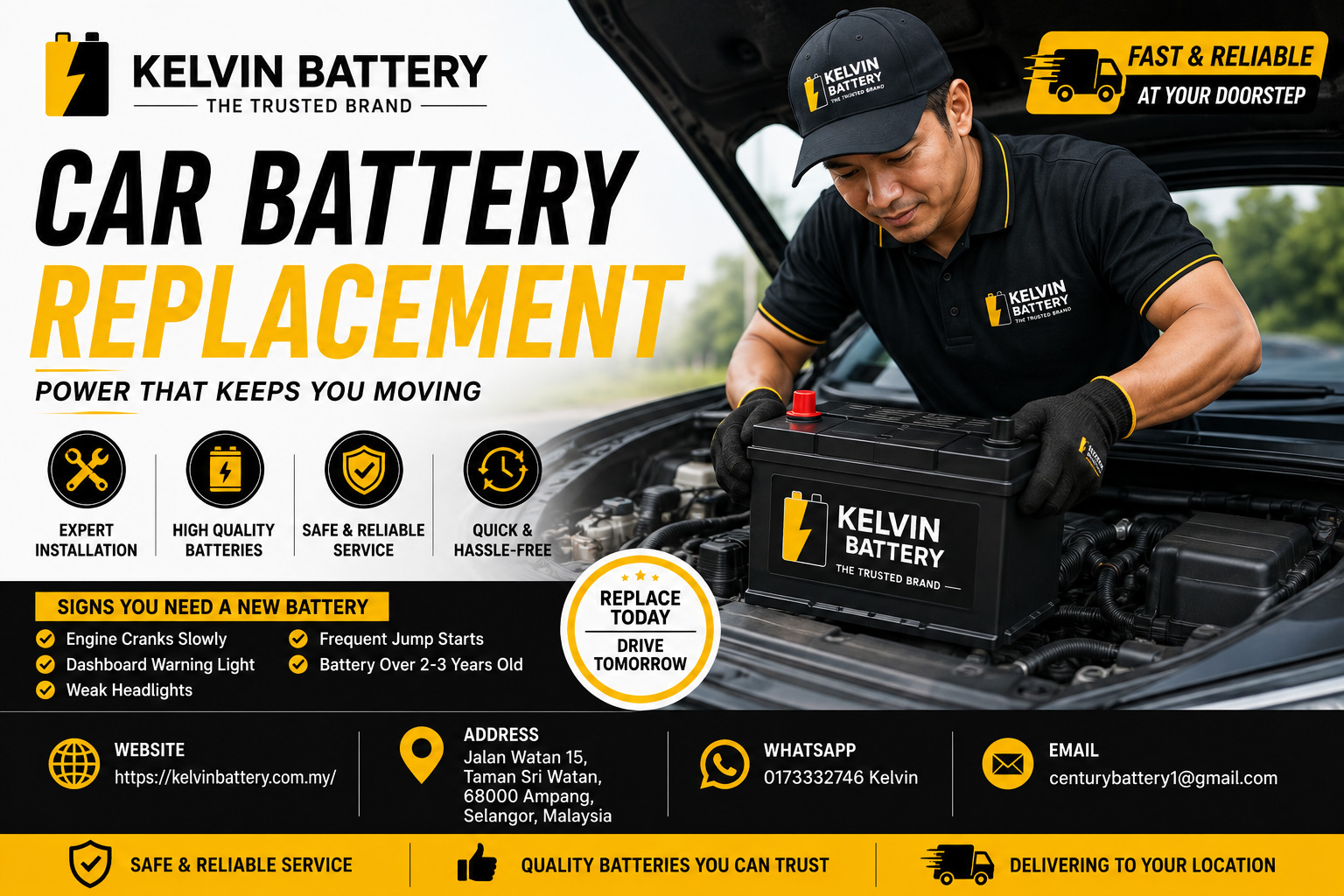  Car Battery Replacement | Reliable Battery Solutions in Malaysia