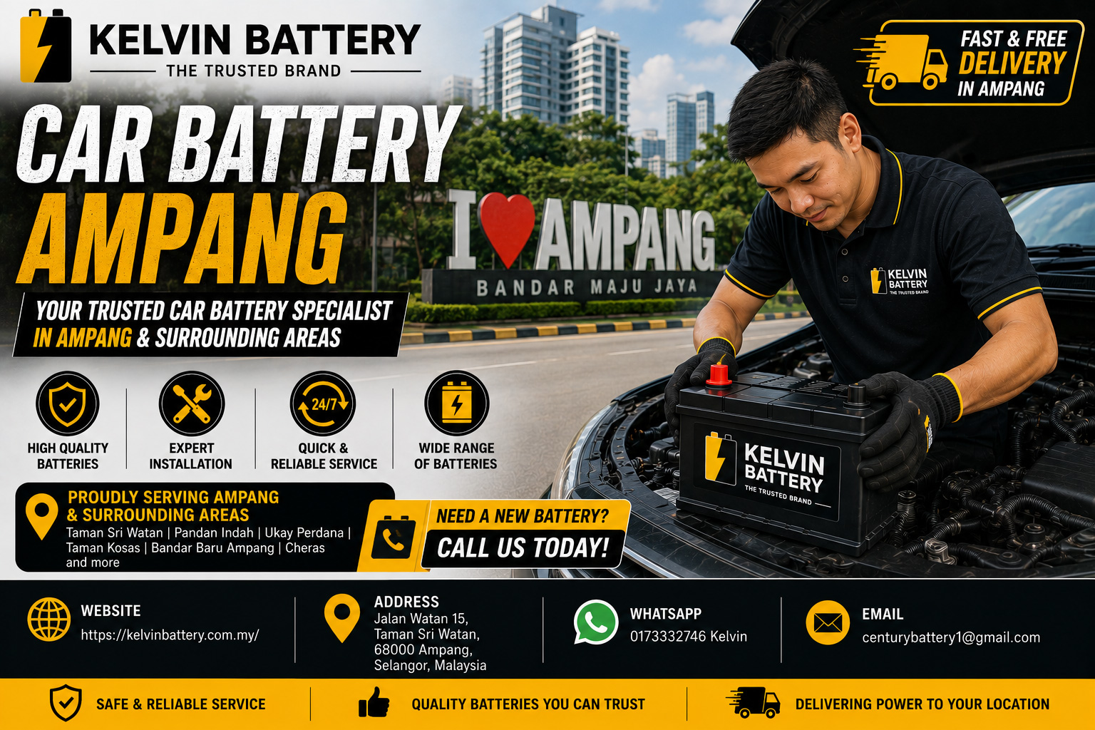  Car Battery Ampang | Quality Batteries & Installation
