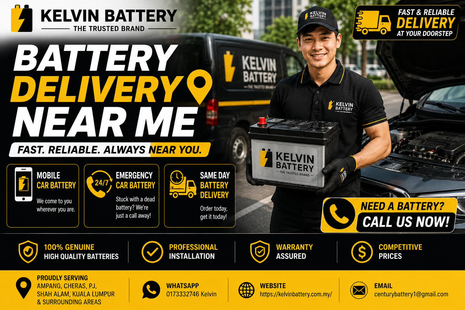  Battery Delivery Near Me | Emergency Car Battery Replacement