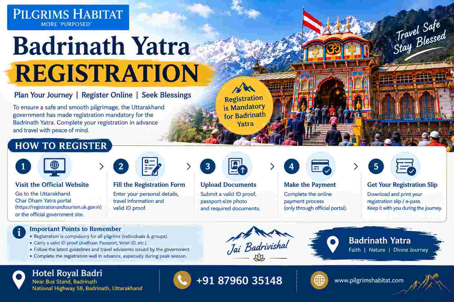  Badrinath Yatra Registration 2026