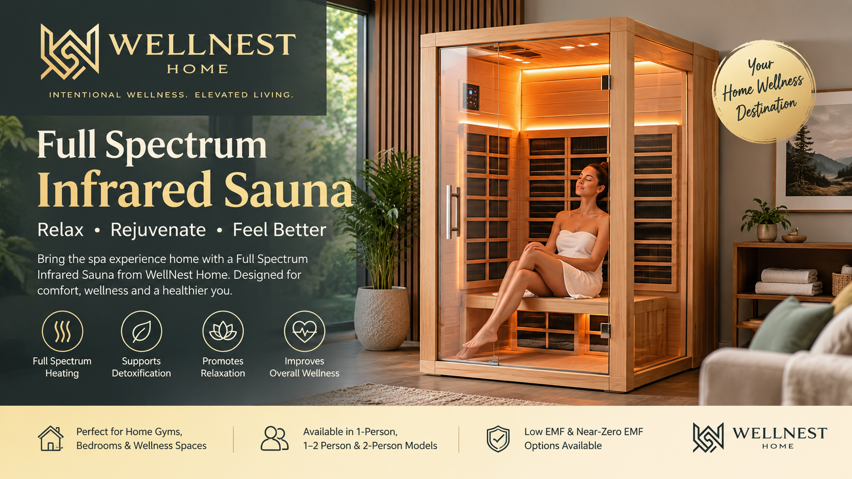  Full Spectrum Infrared Sauna for Your Home | WellNest Home