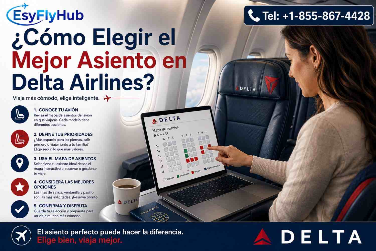  Cómo seleccionar y cambiar tu asiento en Delta Airlines