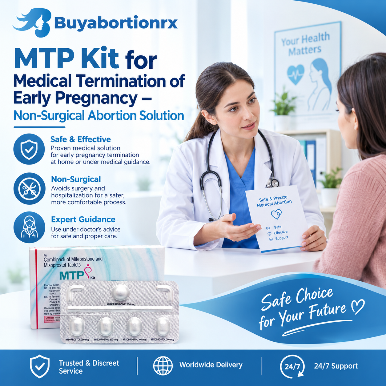  MTP Kit for Medical Termination of Early Pregnancy – Non-Surgical Abortion Solution