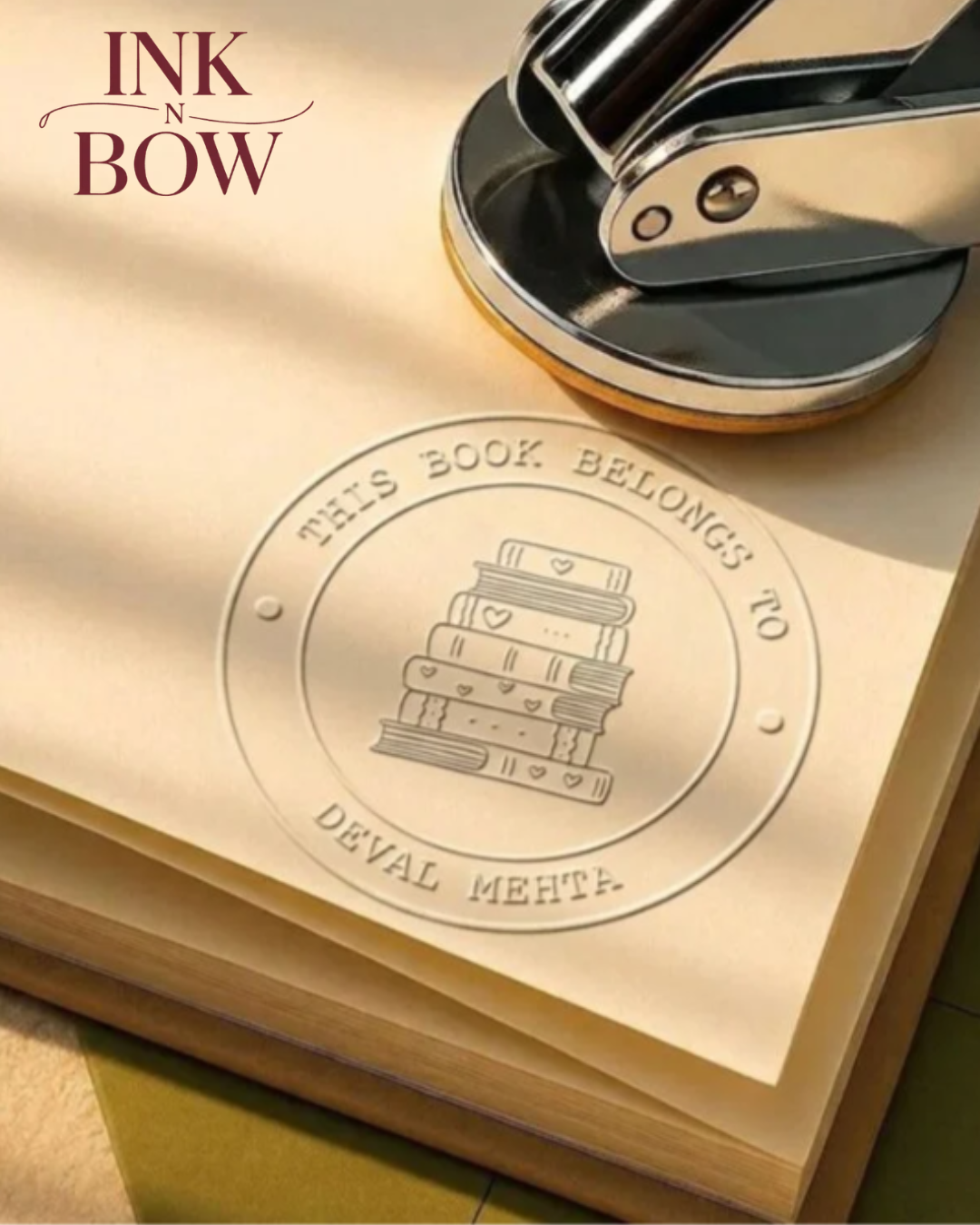  Shop Book Lover's Personalized Paper Embosser | Ink N Bow