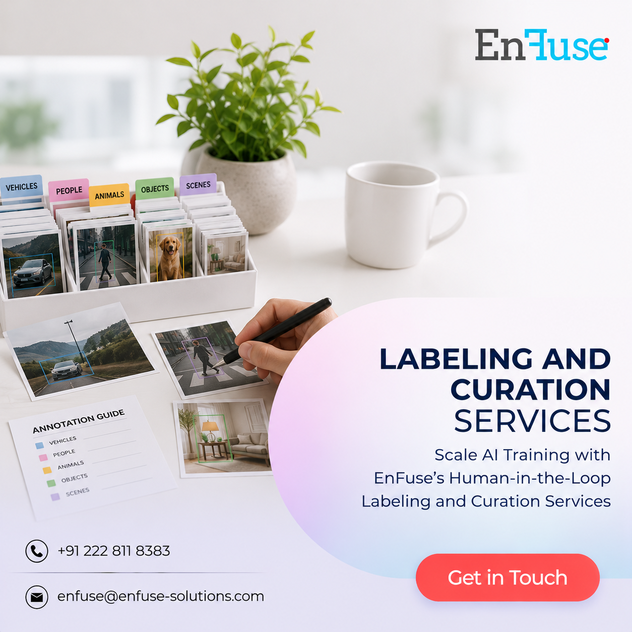  Scale AI Training with EnFuse’s Human-in-the-Loop Labeling and Curation Services