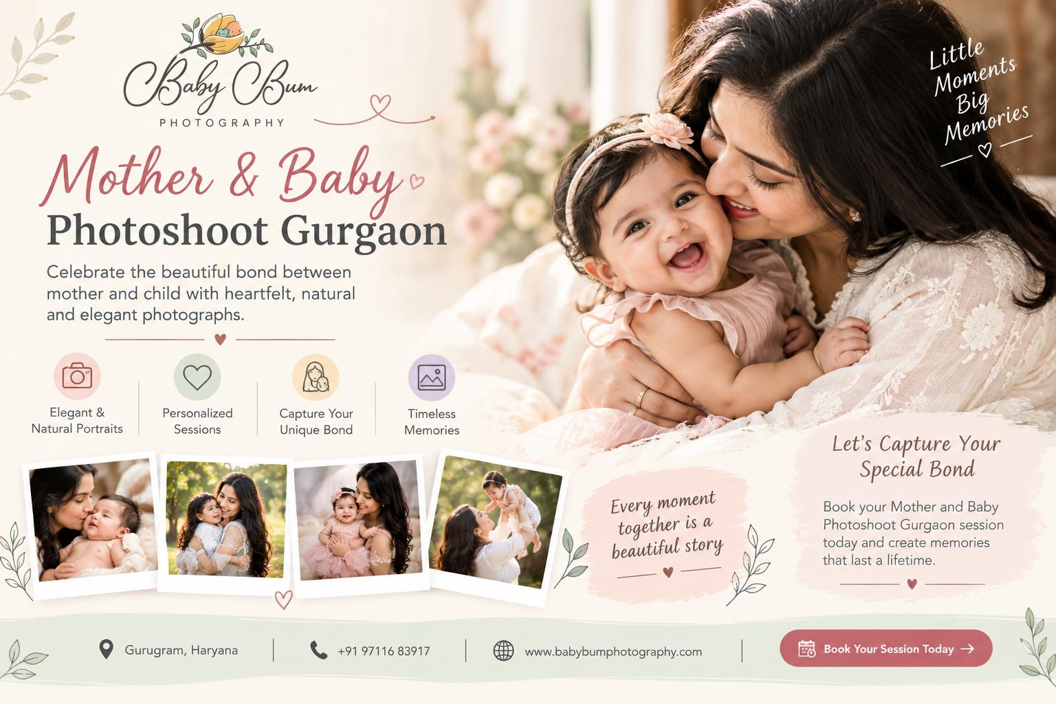  Baby Bum Photography – Mother and Baby Photoshoot Gurgaon