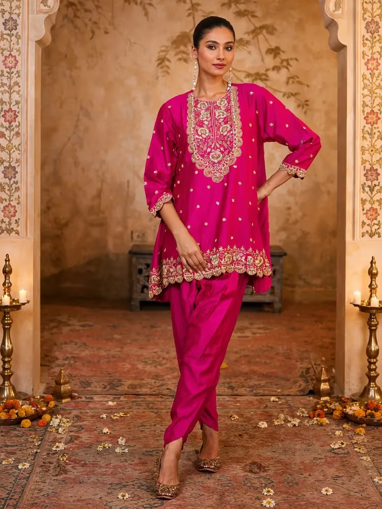  Ethnic Elegant Silk Suit for Parties