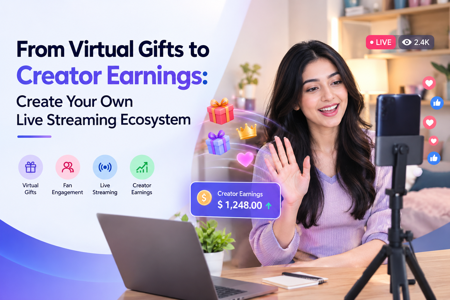  From Virtual Gifts to Creator Earnings: Create Your Own Live Streaming Ecosystem