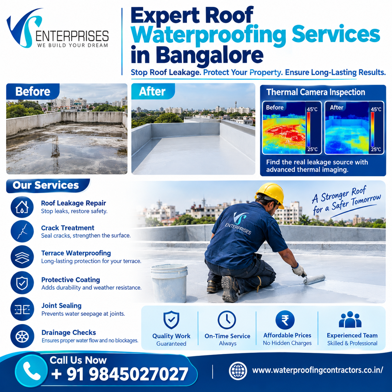  Expert Roof Waterproofing Services in Bangalore