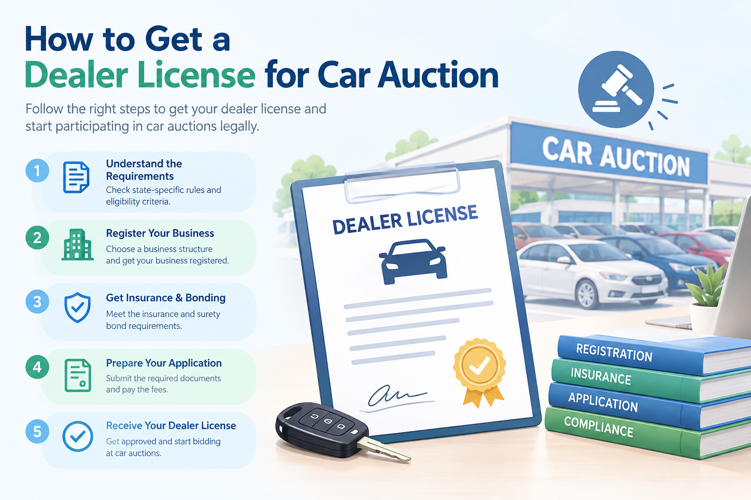  How to Get a Dealer License for Car Auction