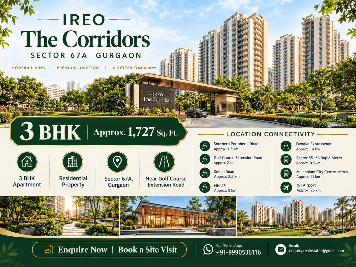  IREO The Corridors 3 BHK Sector 67A Gurgaon