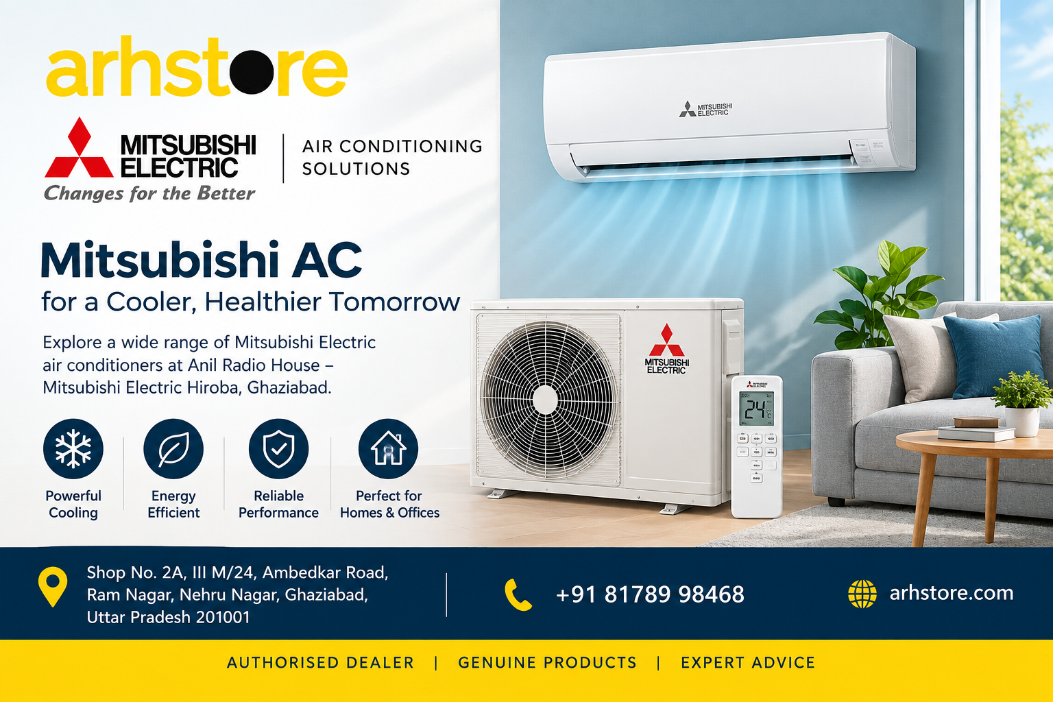  Buy Mitsubishi Split AC in Ghaziabad – Mitsubishi Electric AC Showroom