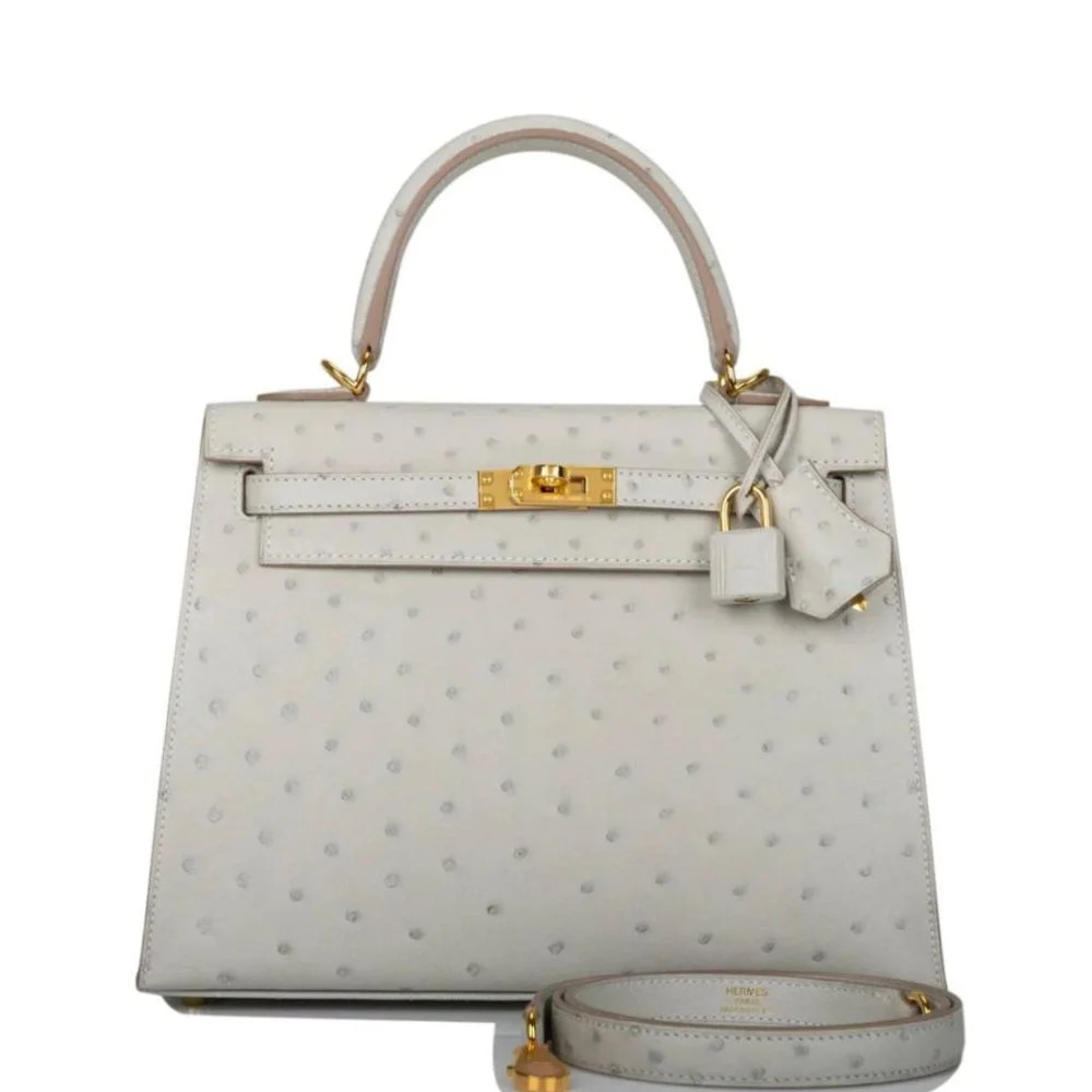  HERMES Kelly 25cm Bag Gris