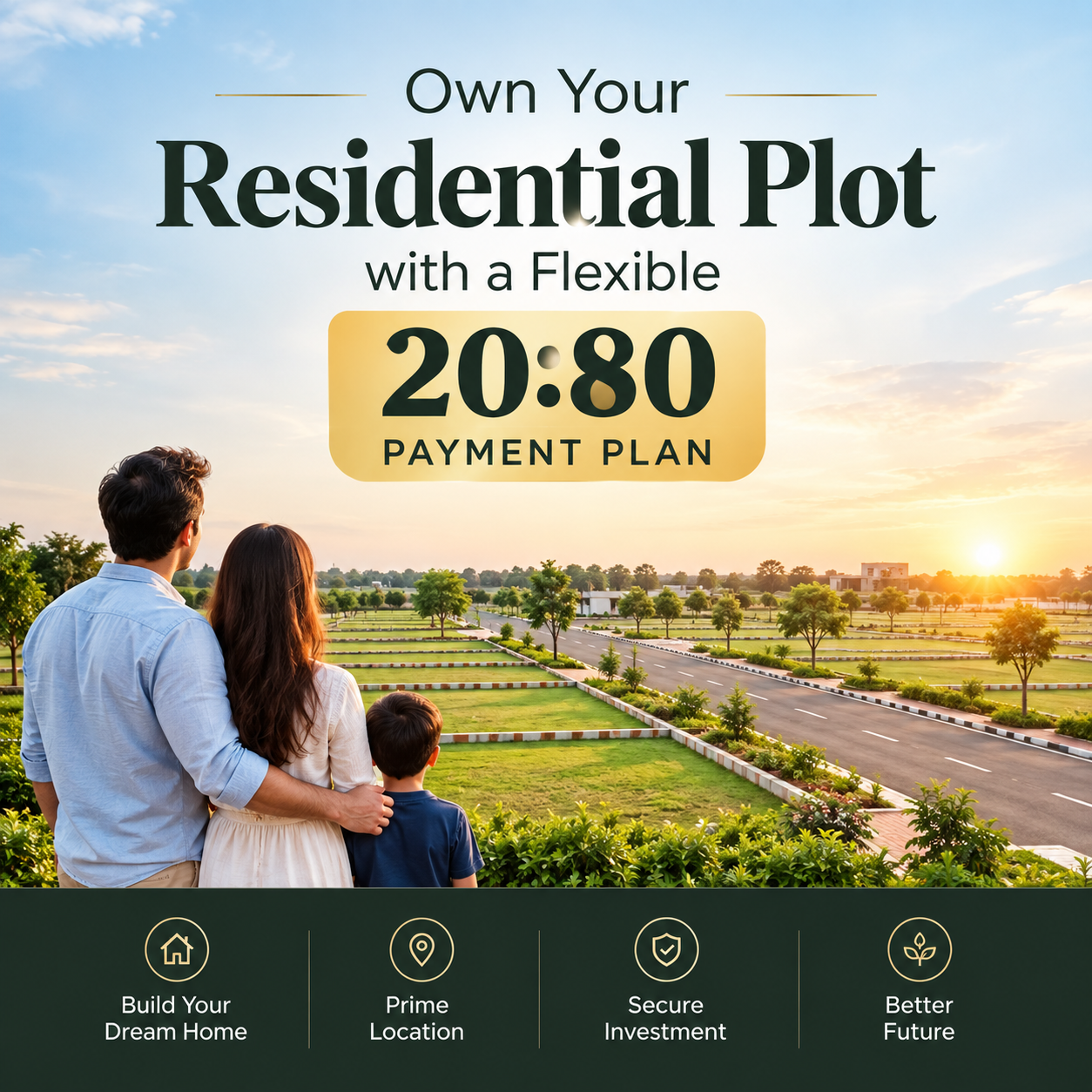  Own Your Residential Plot with a Flexible 20:80 Plan