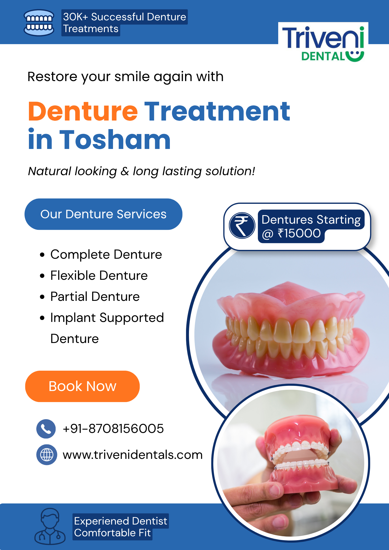  Denture Treatment in Tosham | Triveni Dental
