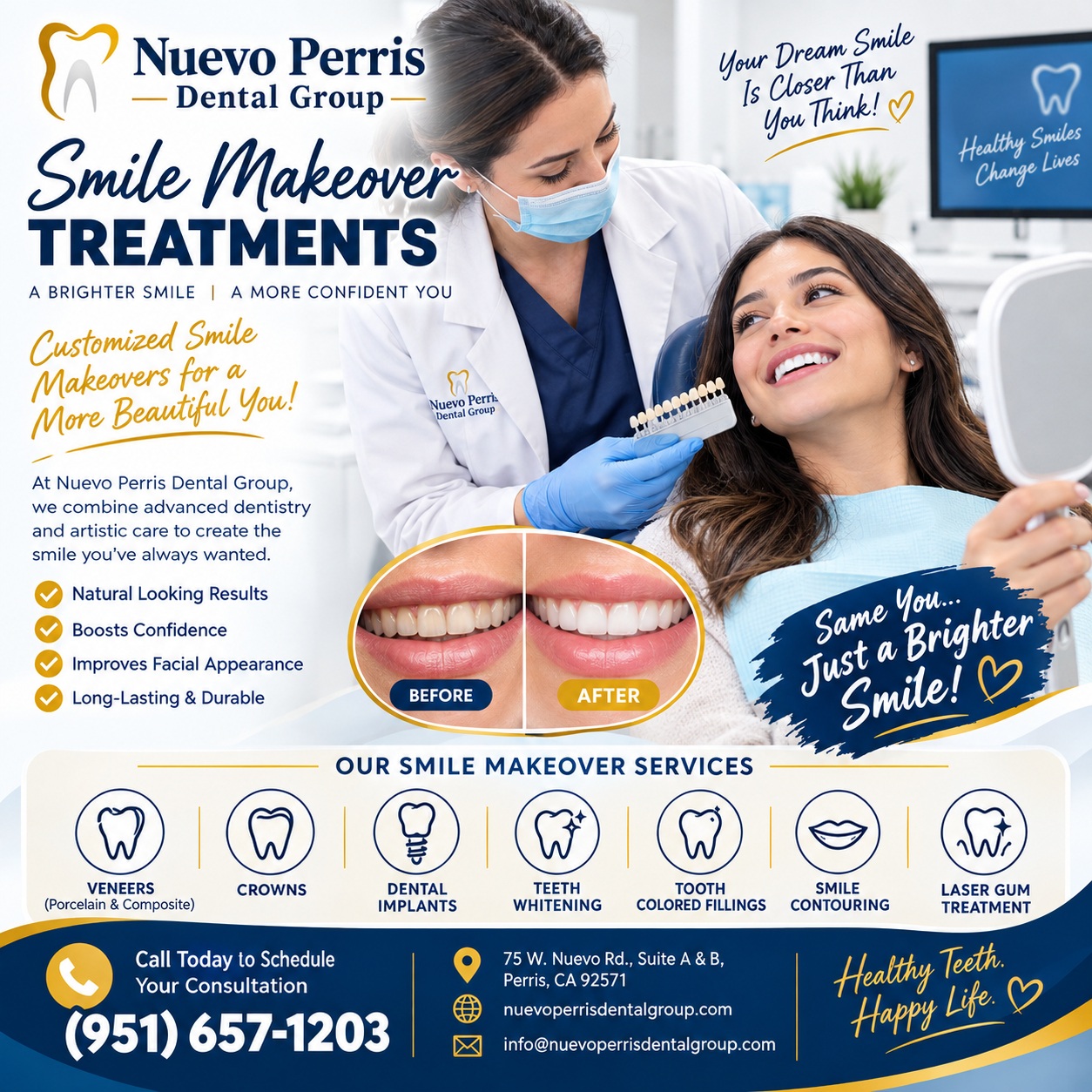  Smile Makeover Treatments in Lake Elsinore | Dr. Tejas Modi