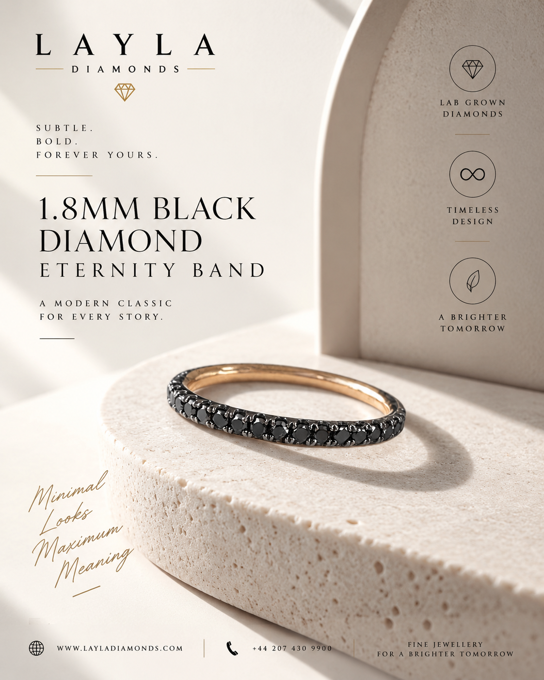  Bold Beauty in Elegant Black Diamond Ring | Layla Diamonds
