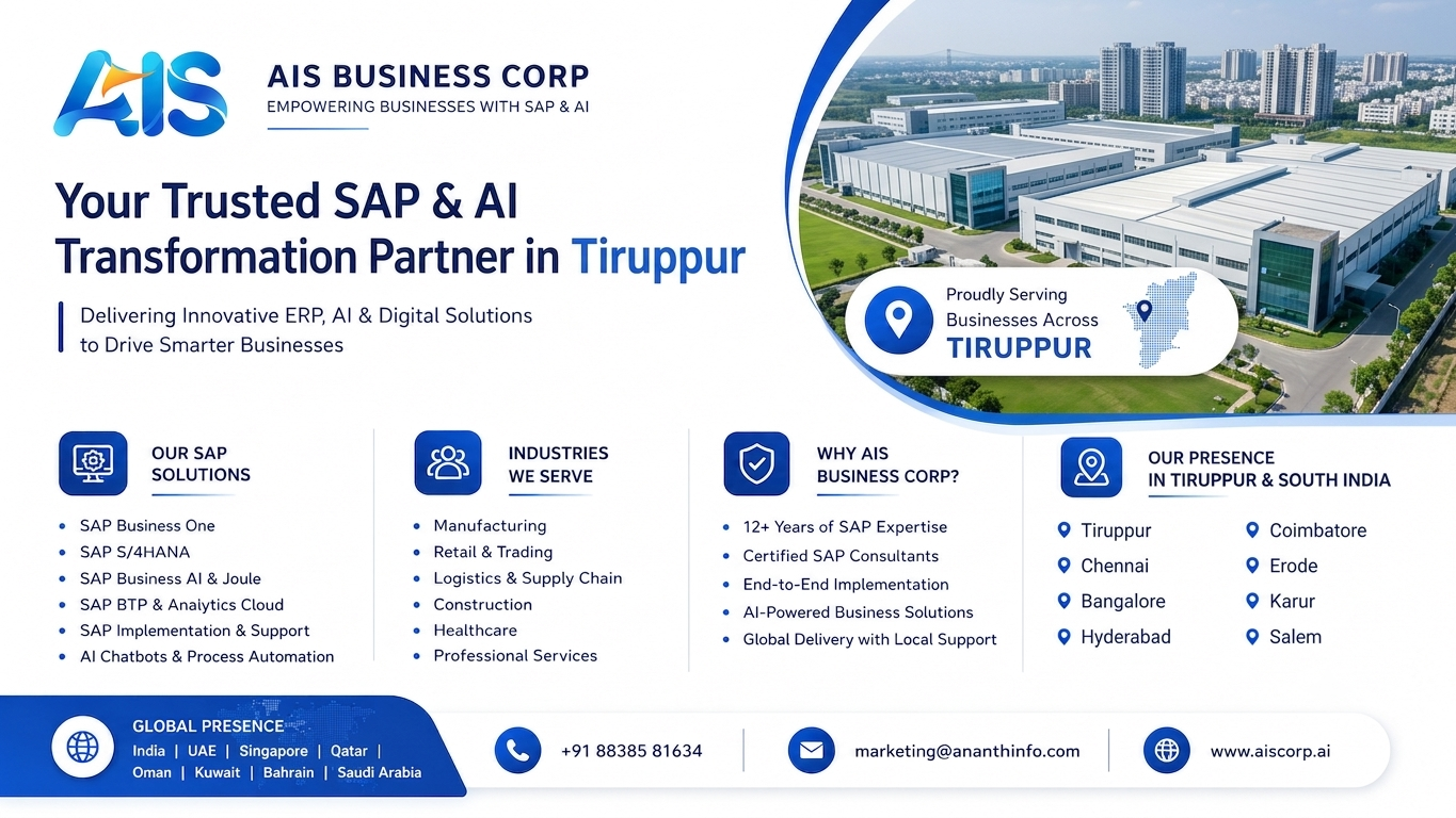  sap b1 partner in tiruppur