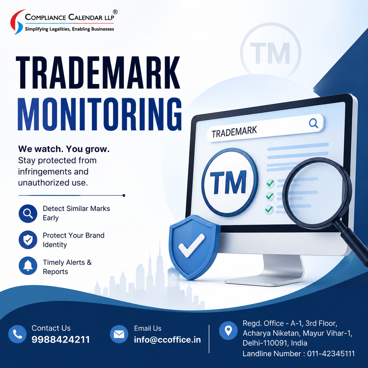  Trademark Monitoring Services in India | Protect Your Brand – Compliance Calendar LLP