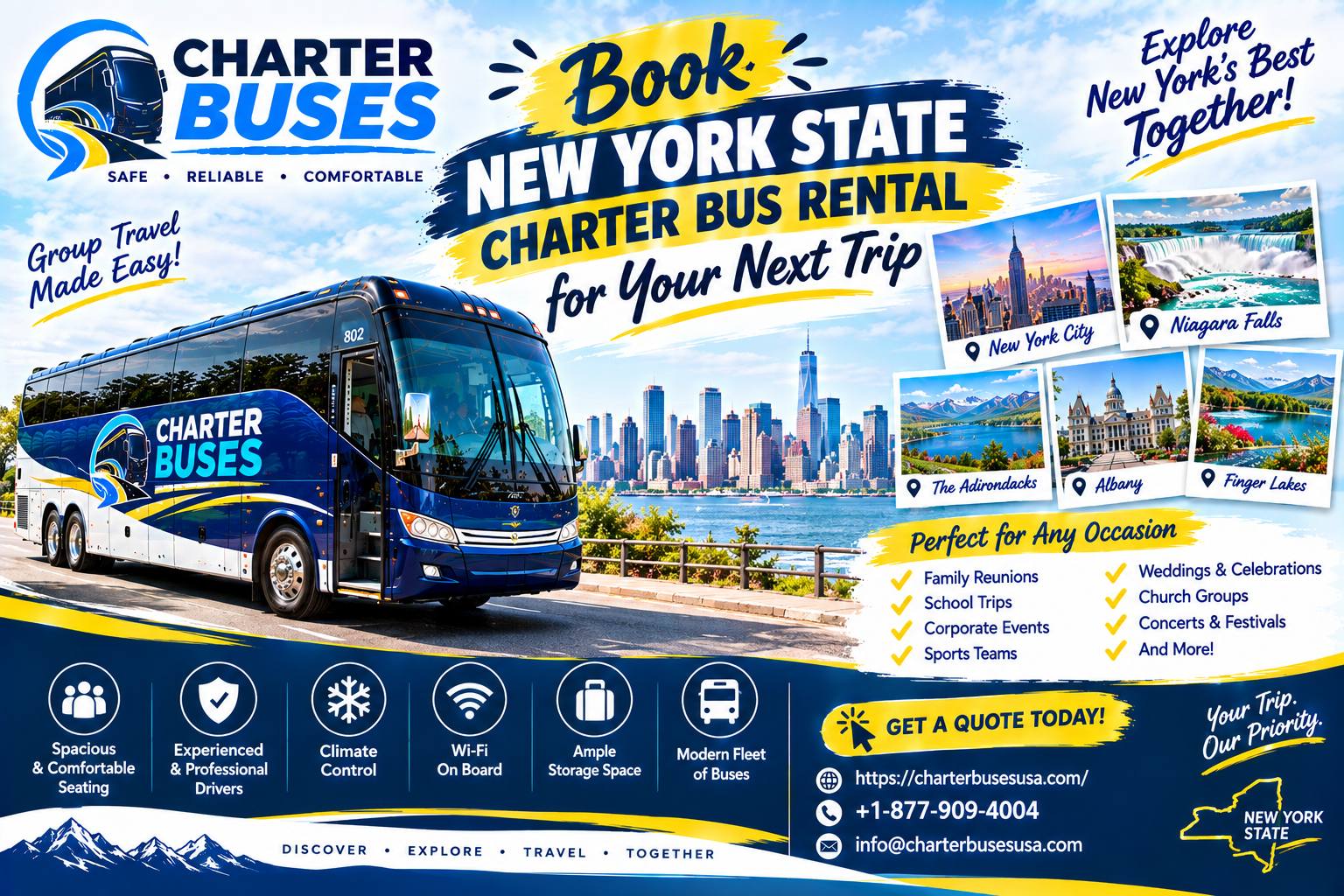  Book New york state charter bus rental for Your Next Trip