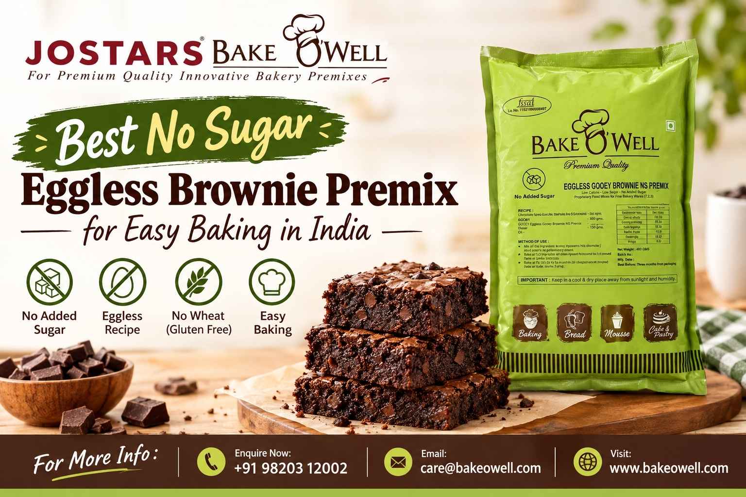  Best No Sugar Eggless Brownie Premix for Easy Baking in India